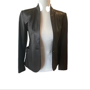 🌸Theory Lamb leather blazer